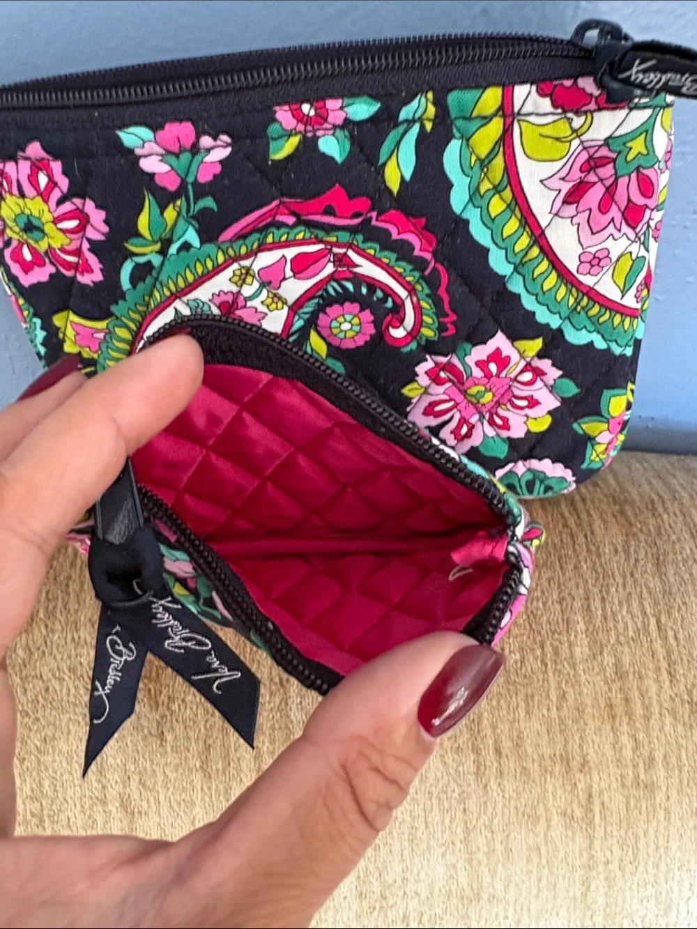 Vera Bradley Retired Petal Paisley Zip Pouches - Set of 2